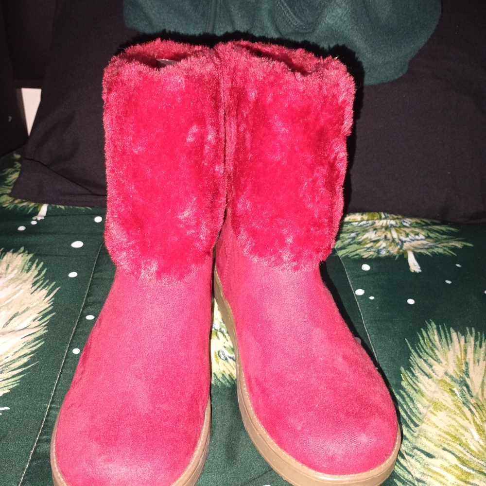 Women's Red Fur Boots